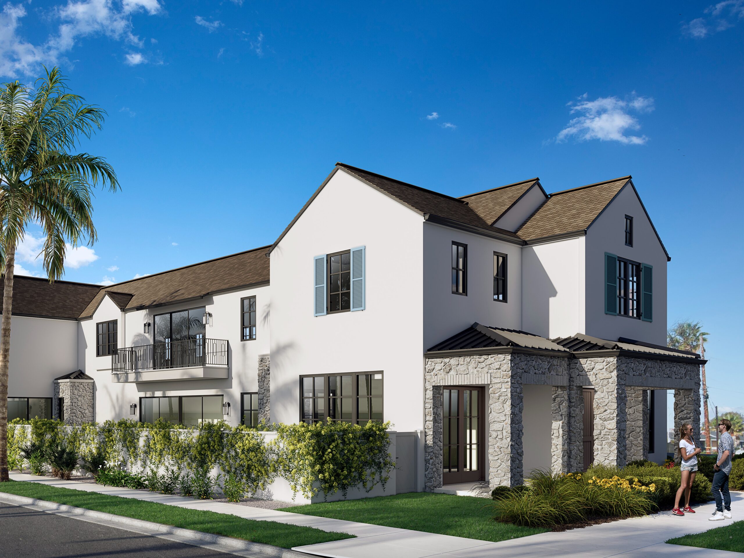 Rendering of the Pine ground-up residential project in Huntington Beach, California